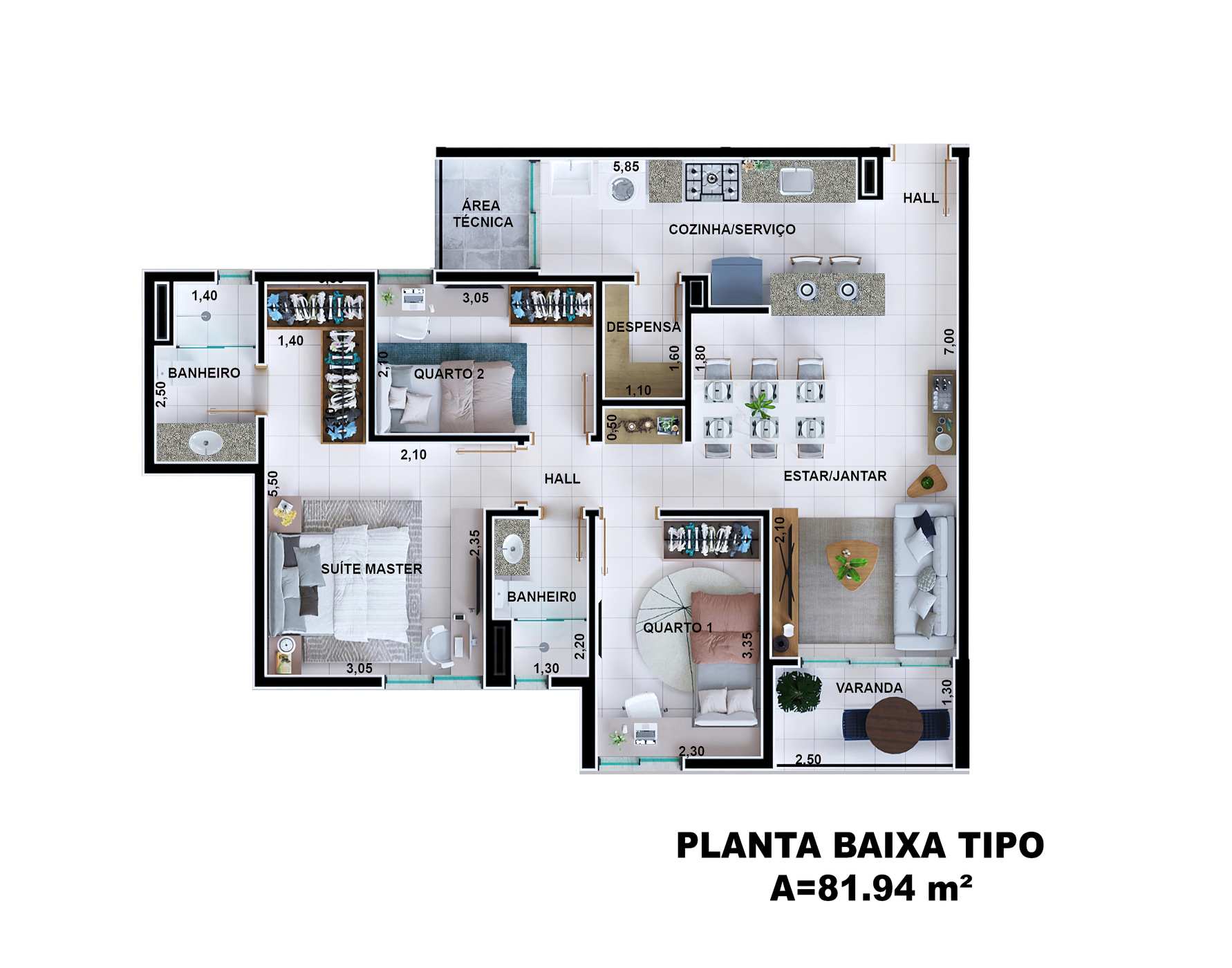 Apartamento, 3 quartos, 81 m² - Foto 7